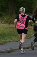 JESS IMPIAZZI Out Jogging with Her Mum in Surrey 06/16/2020