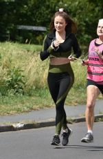 JESS IMPIAZZI Out Jogging with Her Mum in Surrey 06/16/2020