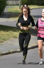 JESS IMPIAZZI Out Jogging with Her Mum in Surrey 06/16/2020