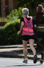 JESS IMPIAZZI Out Jogging with Her Mum in Surrey 06/16/2020