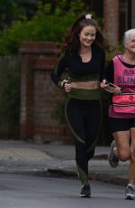 JESS IMPIAZZI Out Jogging with Her Mum in Surrey 06/16/2020