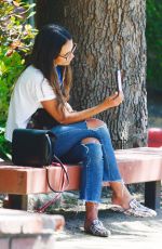 JORDANA BREWSTER at a Park in Los Angeles 06/09/2020