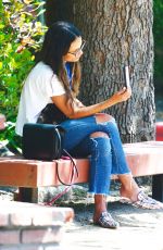 JORDANA BREWSTER at a Park in Los Angeles 06/09/2020