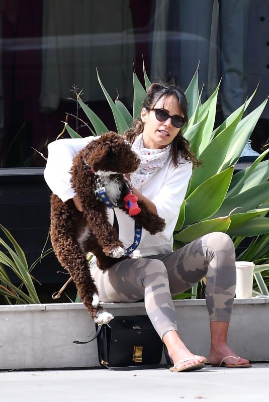 JORDANA BREWSTER Out with Her Dog in Brentwood 06/17/2020