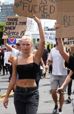 JOSIE CANSECO at Black Lives Matter Protest in Los Angeles 06/02/2020