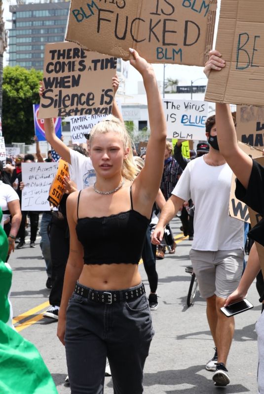JOSIE CANSECO at Black Lives Matter Protest in Los Angeles 06/02/2020