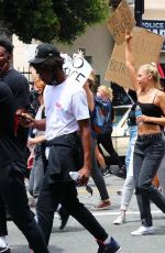 JOSIE CANSECO Out Protesting in West Hollywood 06/03/2020