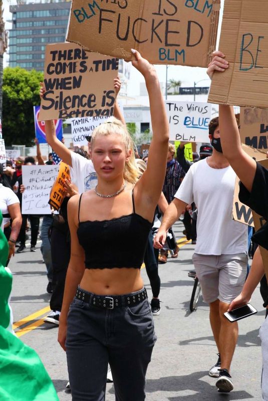 JOSIE CANSECO Out Protesting in West Hollywood 06/03/2020