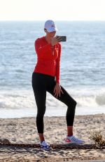 KARLIE KLOSS Out Hiking at a Beach in Malibu 06/12/2020