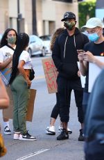 KARRUECHE TRAN at Black Lives Matter Protest in Los Angeles 06/07/2020