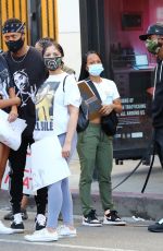 KARRUECHE TRAN at Black Lives Matter Protest in Los Angeles 06/07/2020