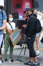 KARRUECHE TRAN at Black Lives Matter Protest in Los Angeles 06/07/2020
