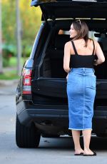 KATHARINE MCPHEE in Long Denim Skirt Out in West Hollywood 06/22/2020