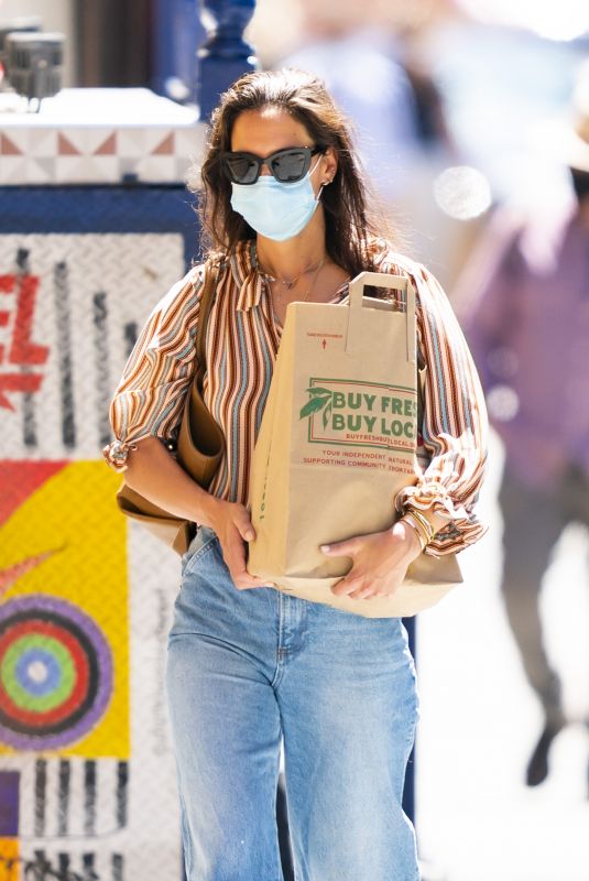 KATIE HOLMES Out Shopping in New York 06/16/2020