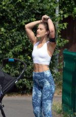 KATIE WAISSEL Workout at a Park in London 06/16/2020