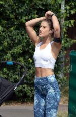 KATIE WAISSEL Workout at a Park in London 06/16/2020