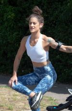 KATIE WAISSEL Workout at a Park in London 06/16/2020