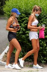 KELLY BENSIMON Out with Friend in The Hamptons 06/22/2020