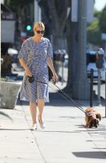 KELLY RUTHERFORD Out with Her Dogs in Santa Monica 06/10/2020