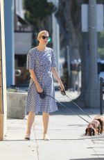 KELLY RUTHERFORD Out with Her Dogs in Santa Monica 06/10/2020