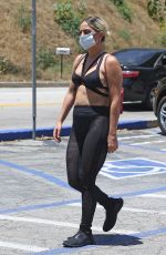 LADY GAGA in a Bikini Top Out for Coffee in Hollywood 05/30/2020