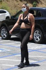 LADY GAGA in a Bikini Top Out for Coffee in Hollywood 05/30/2020