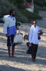 LAIS RIBEIRO and Joakim Noah Out at a Beach in Malibu 06/26/2020