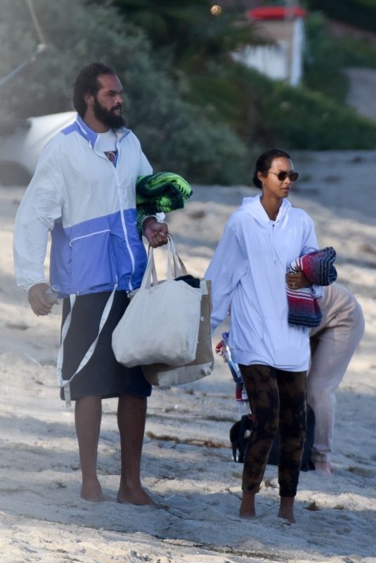 LAIS RIBEIRO and Joakim Noah Out at a Beach in Malibu 06/26/2020
