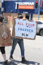 LILI REINHART Out Protesting in West Hollywood 06/03/2020