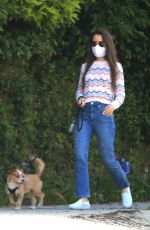 LILY COLLINS Out with Her Dog in Beverly Hills 06/06/2020