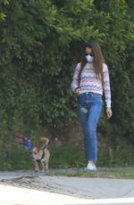 LILY COLLINS Out with Her Dog in Beverly Hills 06/06/2020