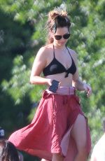 LILY JAMES in Bikini Top Sunbathing at a Park in London 06/25/2020