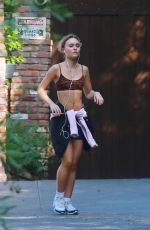 LILY-ROSE DEPP Out Jogging in Los Angeles 06/17/2020