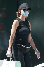 LISA RINNA Wearing a Mask Out in Los Angeles 06/13/2020
