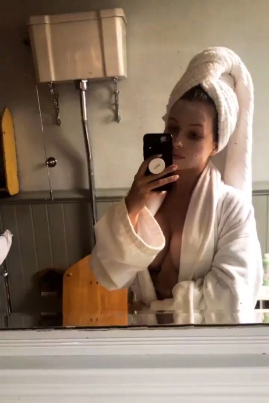 LOTTIE MOSS in a Bathrobe – Instagram Video 04/28/2020