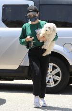 LUCY HALE and Elvis at a Dog Park in Studio City 06/04/2020