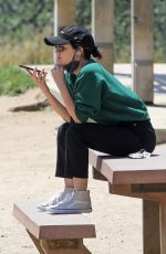 LUCY HALE and Elvis at a Dog Park in Studio City 06/04/2020