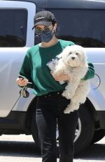 LUCY HALE and Elvis at a Dog Park in Studio City 06/04/2020