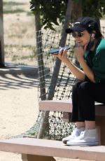 LUCY HALE and Elvis at a Dog Park in Studio City 06/04/2020