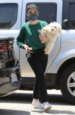 LUCY HALE and Elvis at a Dog Park in Studio City 06/04/2020