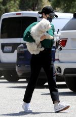 LUCY HALE and Elvis at a Dog Park in Studio City 06/04/2020