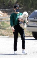 LUCY HALE and Elvis at a Dog Park in Studio City 06/04/2020
