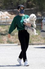 LUCY HALE and Elvis at a Dog Park in Studio City 06/04/2020