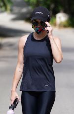 LUCY HALE Out Hiking at Fryman Canyon in Studio City 06/29/2020