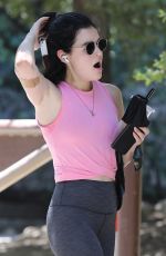 LUCY HALE Out Hiking in Los Angeles 06/11/2020