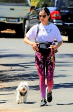 LUCY HALE Out with Elvis in Studio City 06/07/2020