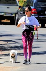 LUCY HALE Out with Elvis in Studio City 06/07/2020