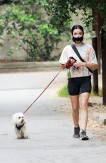 LUCY HALE Out with Her Dog Elvis in Los Angeles 06/25/2020