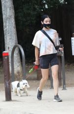 LUCY HALE Out with Her Dog Elvis in Los Angeles 06/25/2020