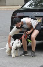 LUCY HALE Out with Her Dog Elvis in Los Angeles 06/25/2020